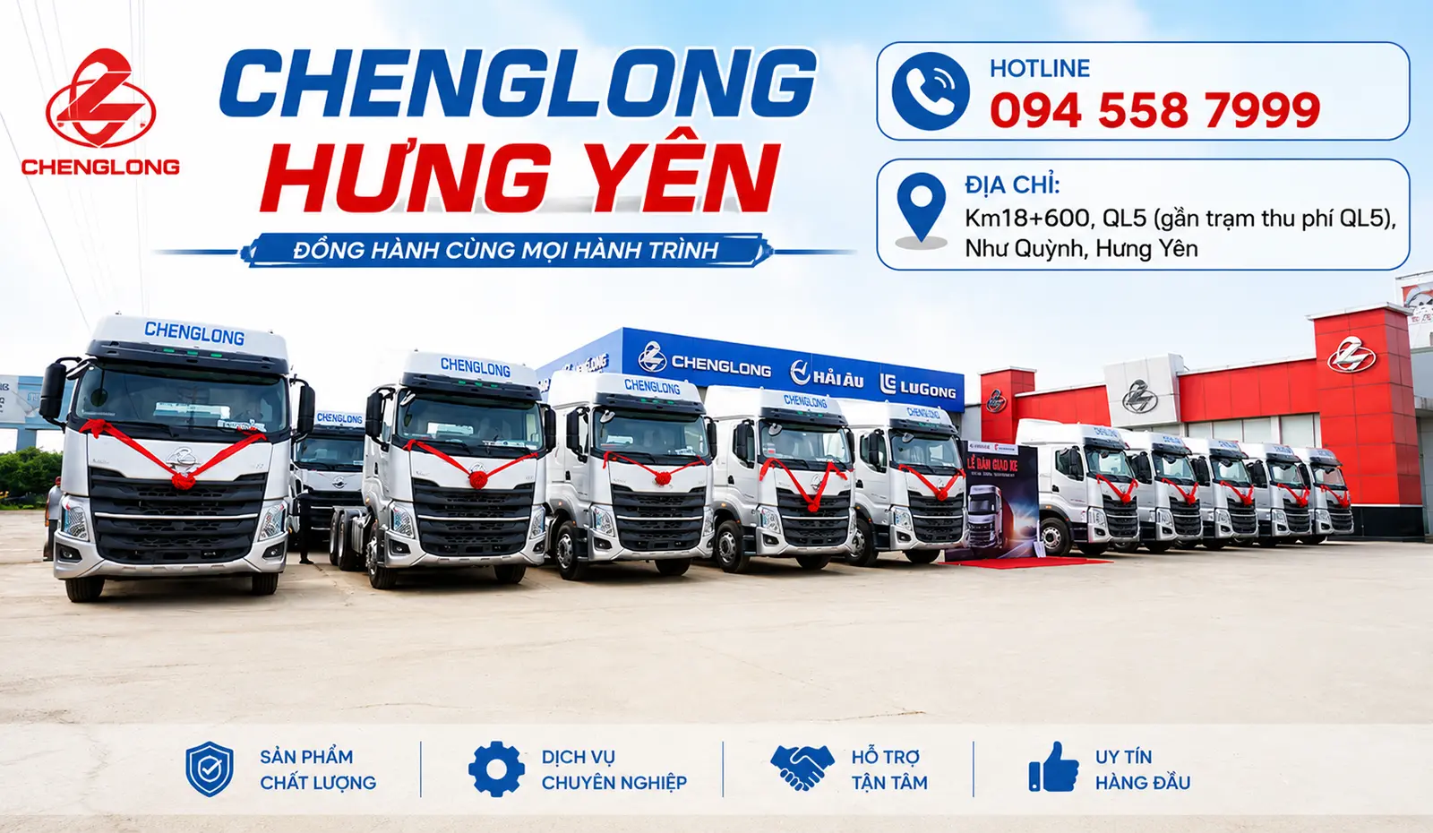 Đại lý xe tải Chenglong Hưng Yên - Trung tâm 4S Ô tô Hải Âu chính hãng
