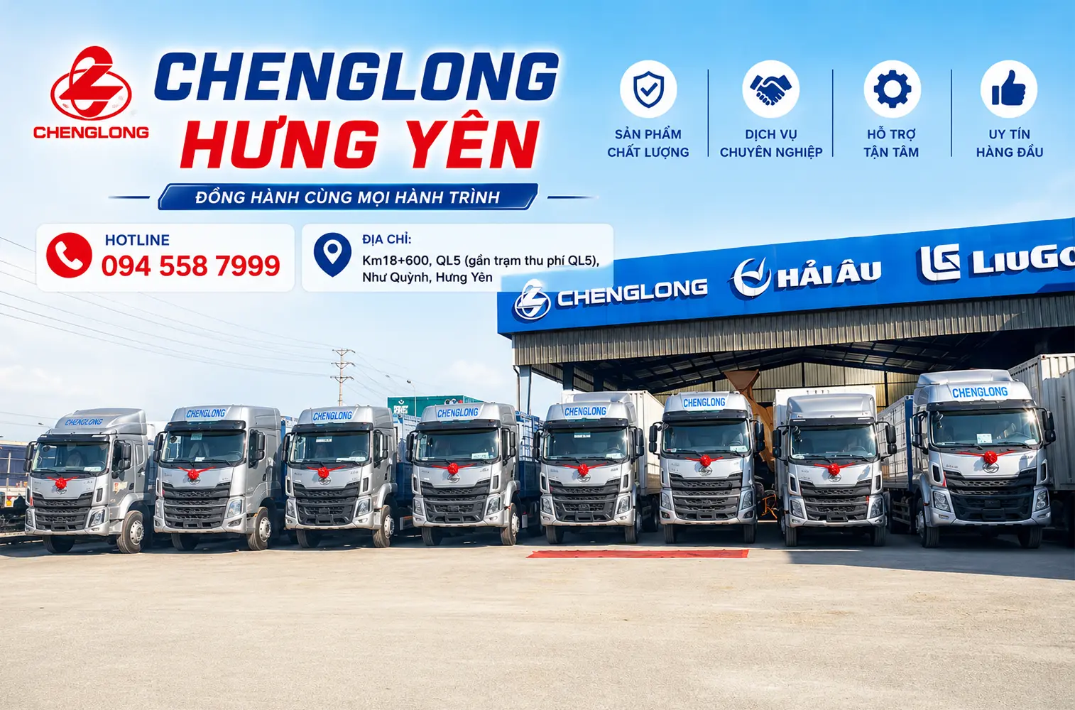 Lễ bàn giao xe tải nặng tại Chenglong Hưng Yên