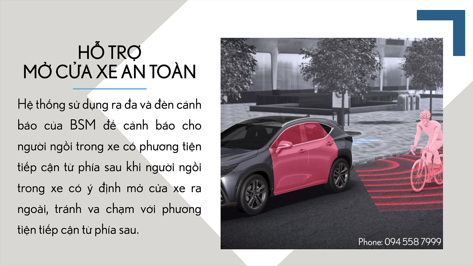 Hệ thống hỗ trợ mở cửa xe an toàn cũng được trang bị trên xe Lexus GX550