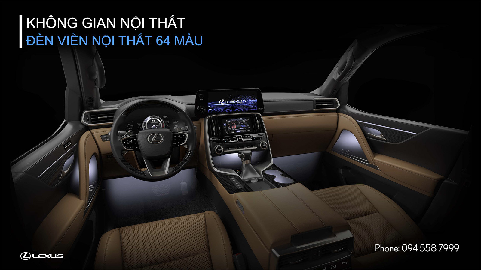 Đèn viền nội thất trên xe Lexus LX 600