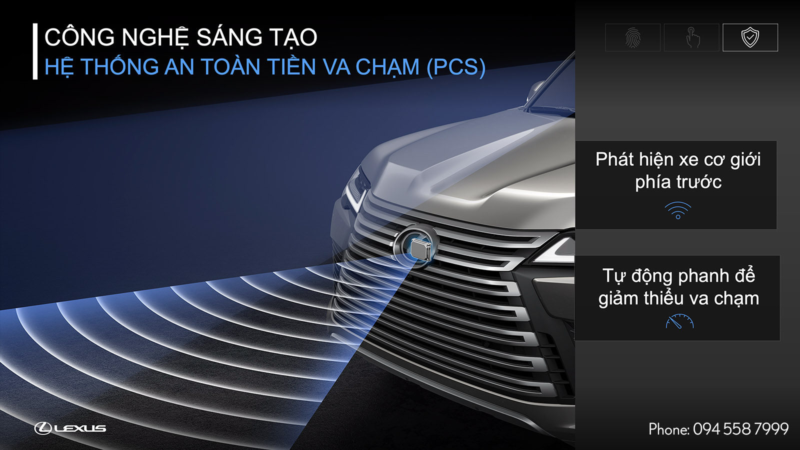 Hệ thống an toàn tiền va chạm trên xe LX600