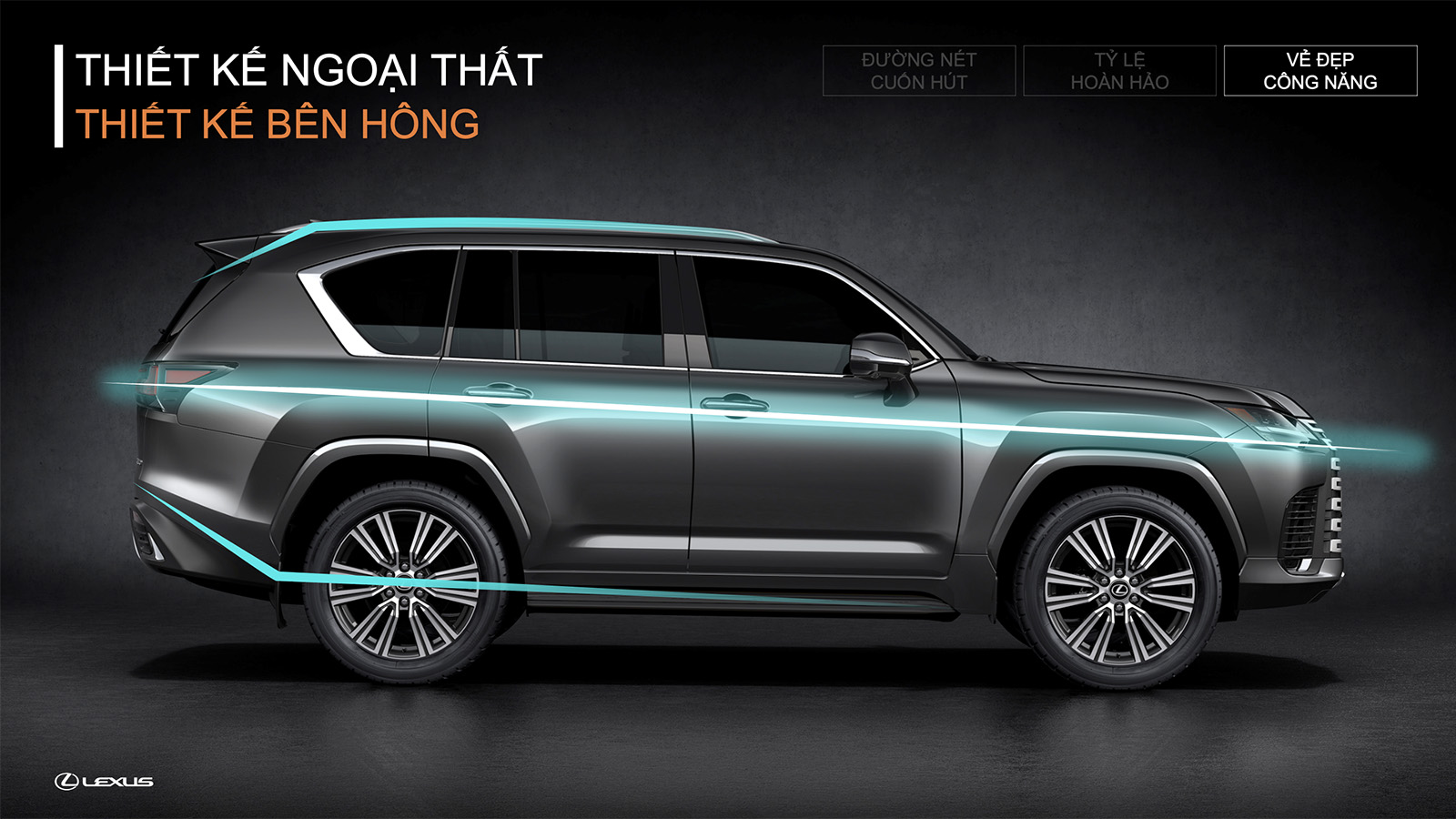 Thiết kế phần thân xe Lexus LX 600