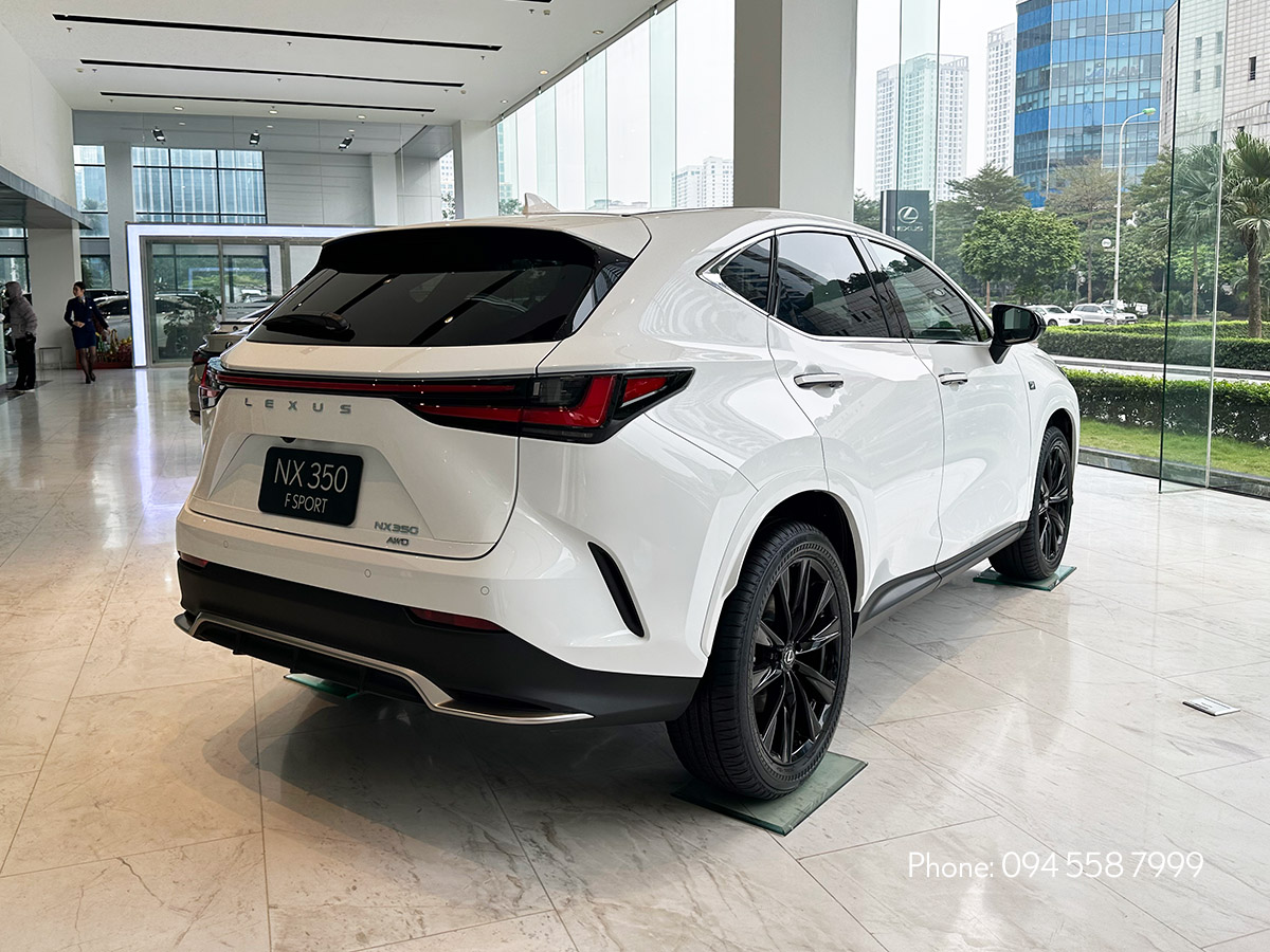 Phần hông phía sau xe NX 350 F SPORt