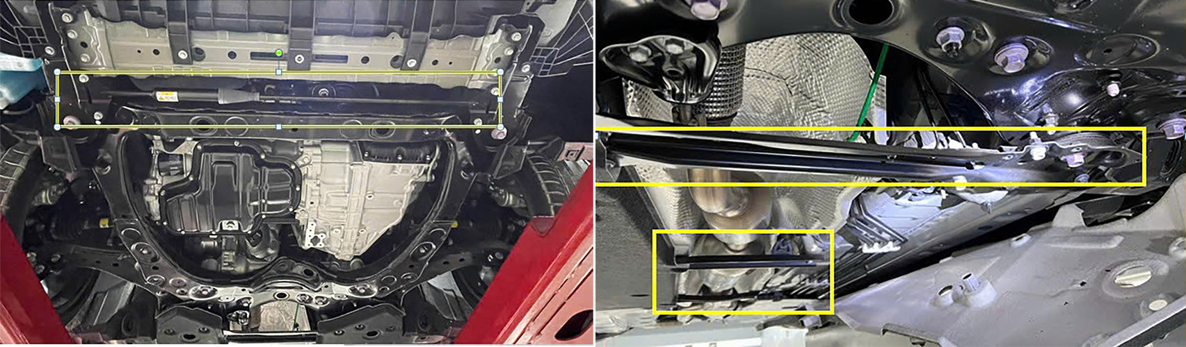 Hệ thống thanh giằng thể thao chụp thực tế trên xe Lexus ES250 F SPORT