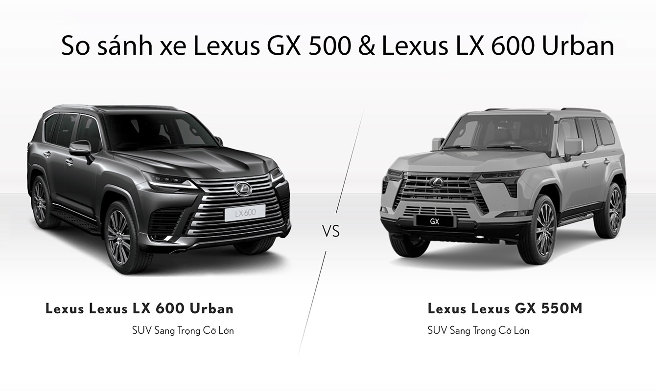 So sánh xe Lexus GX550 và Lexus LX600 Urban - chiếc xe nào nổi bật hơn, phù hợp với bạn hơn?