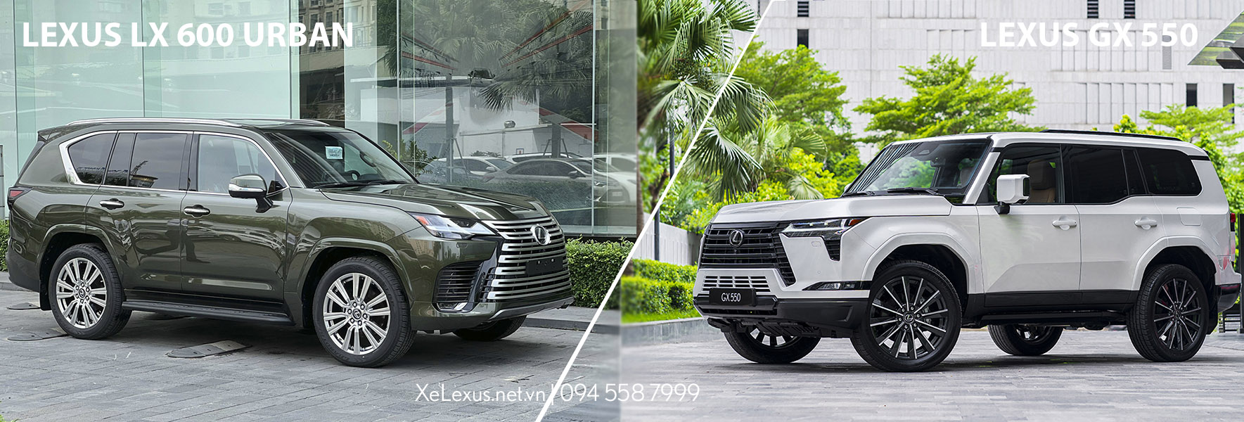 Hình ảnh xe Lexus LX600 Urban và Lexus GX550 tại Lexus Thăng Long
