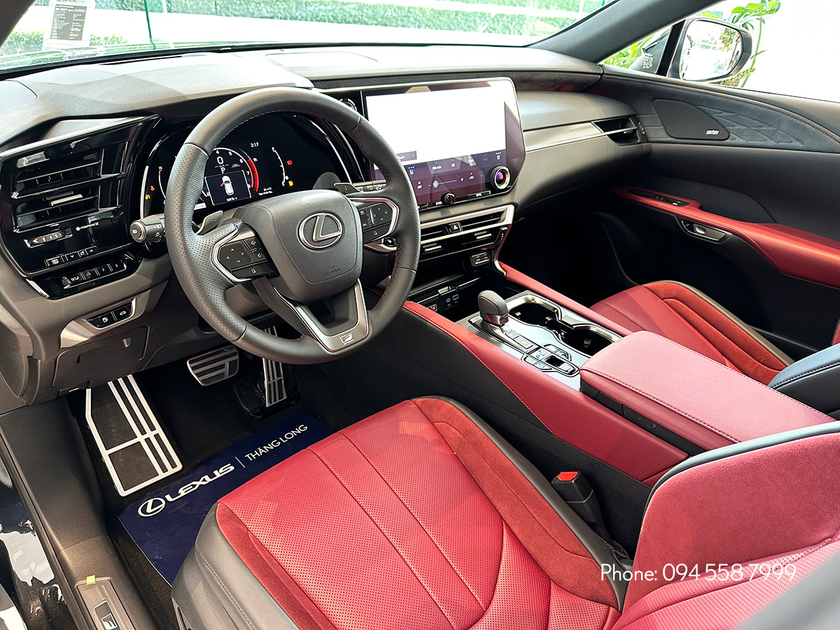 Chi tiết nội thất xe Lexus RX 350 F SPORT màu đỏ - ảnh 1