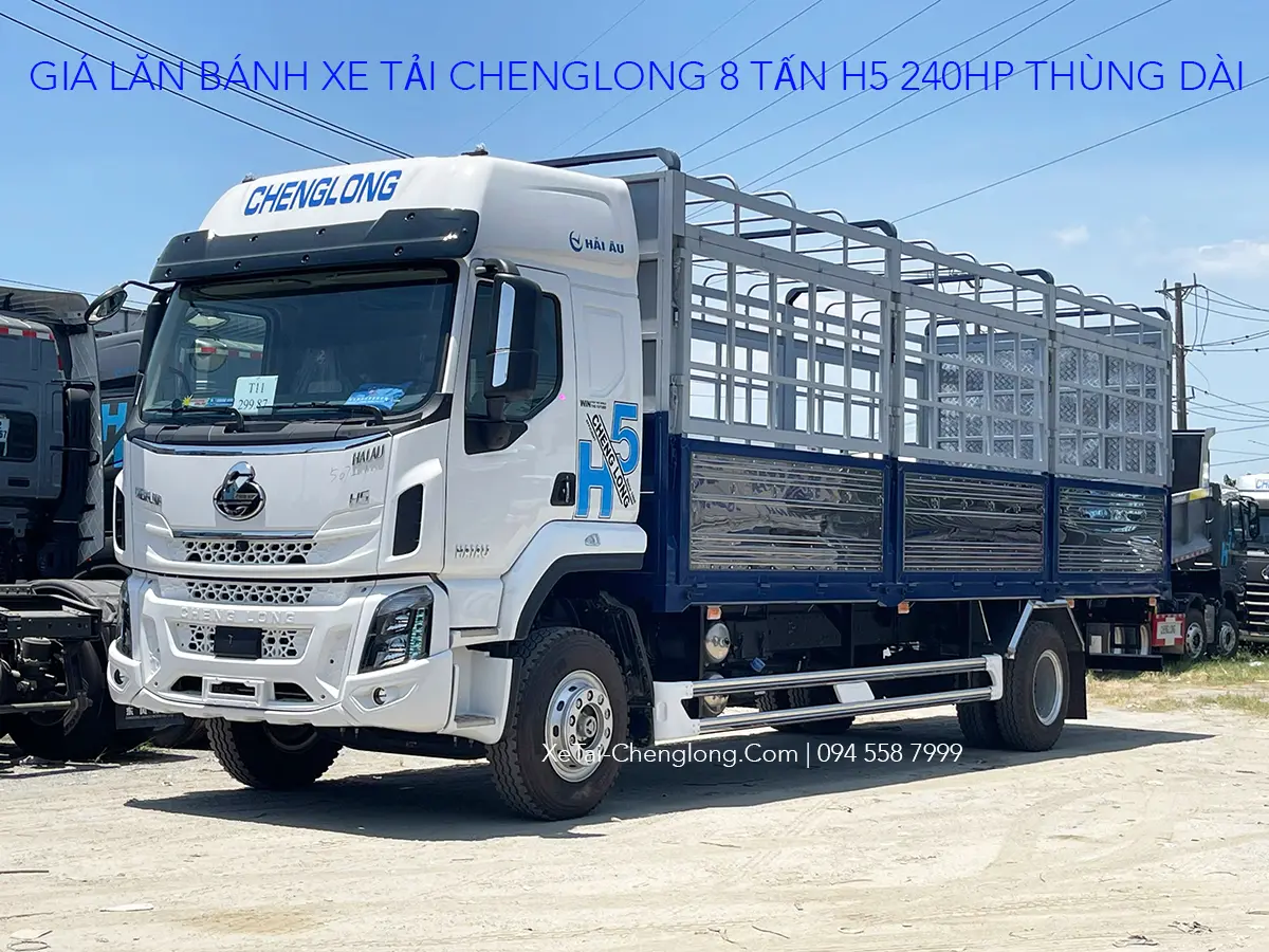 Giá lăn bánh xe tải Chenglong 8 tấn H5 240HP thùng dài